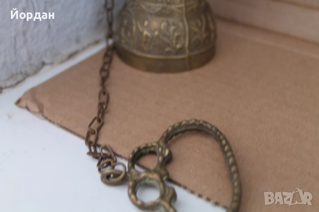 Бронзова камбана за входна врата , снимка 2 - Антикварни и старинни предмети - 51811179
