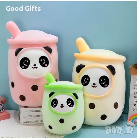 Плюшена играчка Възглавница Бабъл шейк Boba Tea Bubble Tea Cup, снимка 2 - Плюшени играчки - 46587108