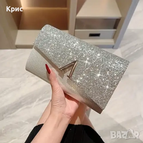 Стилни, елегантни вечерни дамски чанти клъч по 20 лв, снимка 4 - Чанти - 52836841
