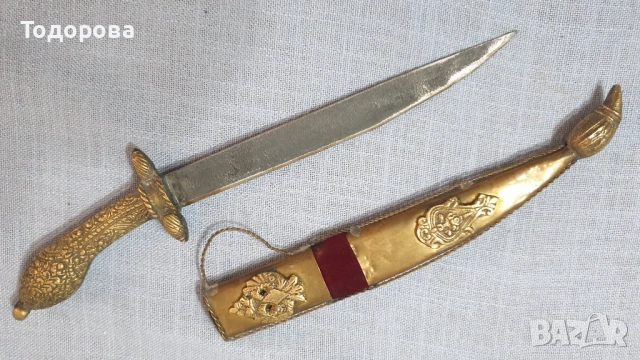 Старинен кинжал,нож,кама, снимка 3 - Антикварни и старинни предмети - 53053224
