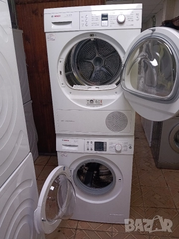 Комплект пералня и сушилня с термопомпа Бош Bosch Serie 6 A+++ 8кг 2 години гаранция!, снимка 13 - Перални - 52770174