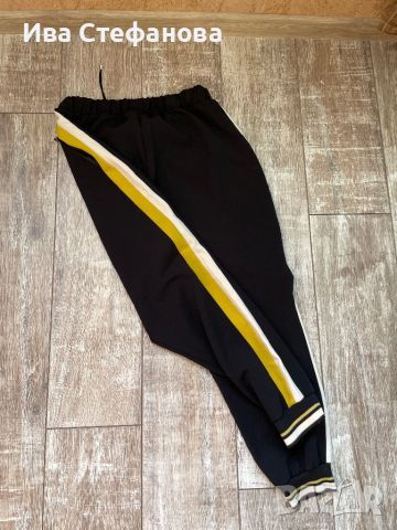 Wow 🤩 Нов ежедневен елегантен спортен панталон zara Зара черен еластичен с кант , снимка 7 - Панталони - 45913232