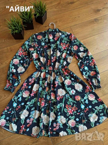 Дамска маркова цветна рокля, снимка 5 - Рокли - 52189692