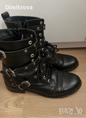 Боти Bata естествена кожа, снимка 2 - Дамски боти - 53792770