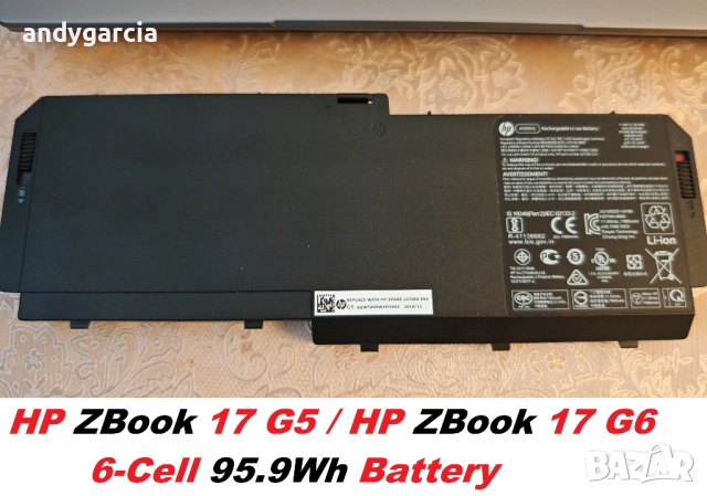 HP ZBOOK 17 G5 G6 HSN-Q12C Black LCD Front Bezel Frame безел рамка на дисплея, снимка 7 - Други - 54027795