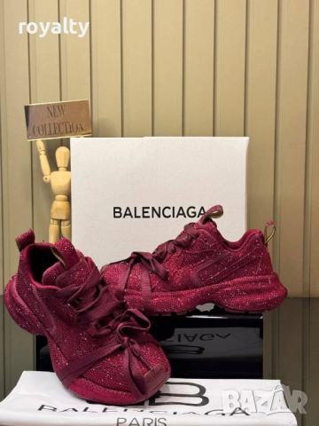 Balenciaga НА ЕДРО Червени Дамски Маратонки С Камъни 8 Бр. 