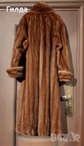 Saga Mink дълго палто норка визон L, снимка 2 - Палта, манта - 52410780