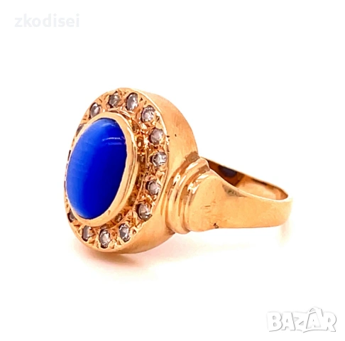 Златен дамски пръстен 6,62гр. размер:55 14кр. проба:585 модел:36417-3, снимка 2 - Пръстени - 53021881