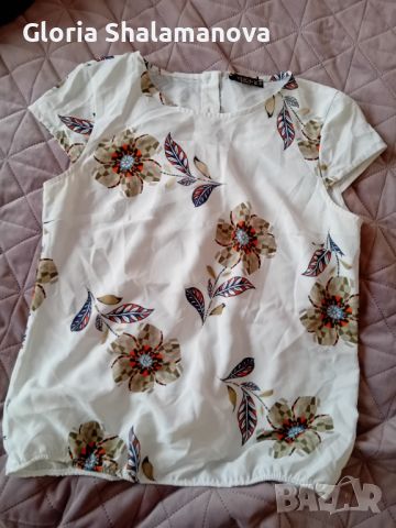 Дамска лятна блузка с къс ръкав , снимка 1 - Тениски - 45711537