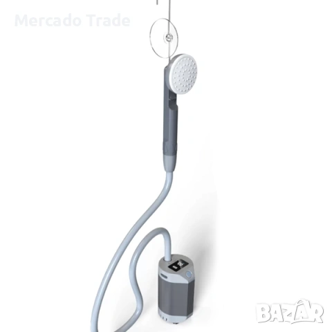 Портативен къмпинг душ Mercado Trade, С помпа, За МПС, USВ, снимка 2 - Къмпинг мебели - 53967480