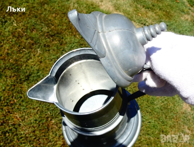 Калаена кана с капак 600 мл.,средновековен дизайн. , снимка 3 - Антикварни и старинни предмети - 51570962