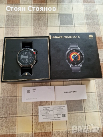 Чисто нов Huawei Watch GT 5 46mm, снимка 2 - Смарт часовници - 53823845