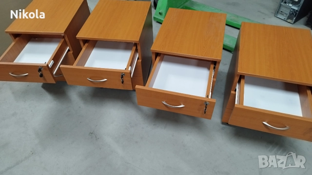 Шкафче на колела за бюро - контейнер с три чекмеджета 41/50/54 - 4бр