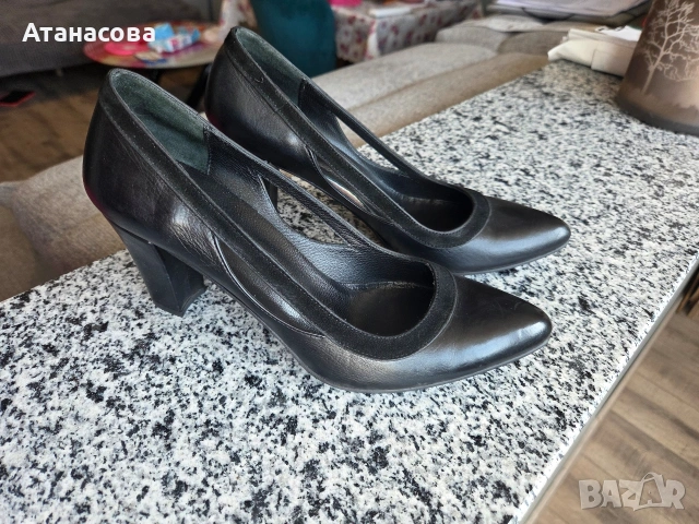 Дамски обувки Dika на ток естествена кожа, снимка 3 - Дамски елегантни обувки - 53670338