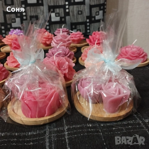 Восъчни ароматни свещи - цветя и рози , снимка 17 - Подаръци за жени - 53135924