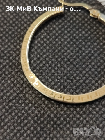 Златни дамски обеци 2.8гр-14к, снимка 2 - Обеци - 52618504