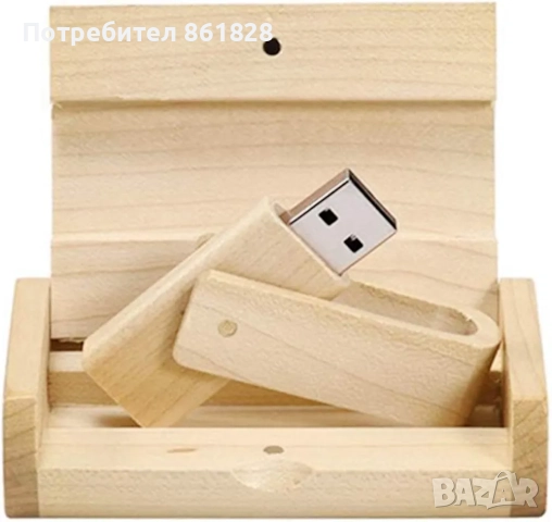 Флаш памет в дървена кутия 16GB