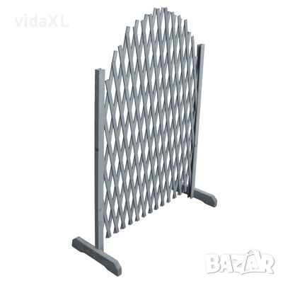 vidaXL Ограда хармоника, ела масив, 1,8x1 м, сива（SKU:310036