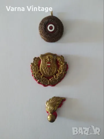 Комплект кокарди за полицейска шапка, Австрия, 50-60г.