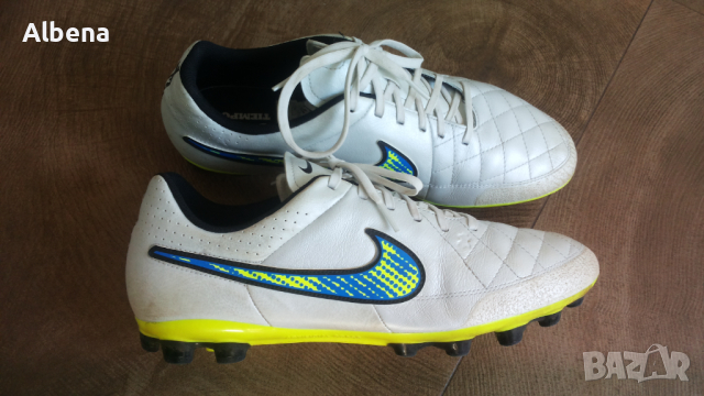 NIKE TIEMPO Real Leather Football Boots Размер EUR 45 / UK 10 бутонки 119-14-S, снимка 1 - Спортни обувки - 44979182