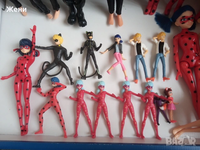 💖Кукли Bandai Zagtoon Мега чудесата на Калинката и Черния котарак Ladybug и големи Kinder фигури, снимка 4 - Кукли - 46335465