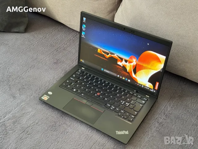 14’FHD IPS/Ryzen 5 Pro-5675u/16GB DDR4/Lenovo Thinkpad L14 Gen3/256GB, снимка 2 - Лаптопи за работа - 49025807