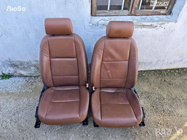 Предни седалки кафява кожа електрически за Ауди А6 ц6 4ф Audi A6 c6 4f