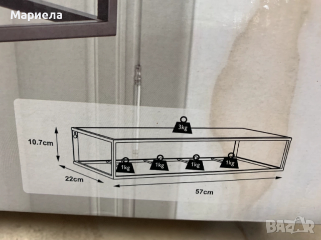 Полица с 4 закачалки / Малка закачалка с 4 куки и рафт, снимка 2 - Други стоки за дома - 52140120