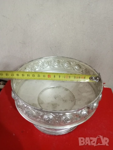 Посребрена купа,фруктиера арт деко, снимка 3 - Други ценни предмети - 54289038