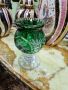 Превъзходна много красива антикварна колекционерска кристална ваза чаша Bohemia , снимка 4