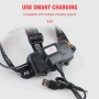 Професионален мощен фенер челник за глава презареждащ се USB батерии 18650 регулиране на светлината, снимка 5