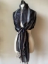 Черен, блестящ шал  от 70 % пашмина и 30 % коприна, снимка 6