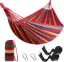 Градински хамак Anyoo Cotton Hammock с висящи ремъци, снимка 1