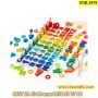 Образователна игра с букви, цифри, форми, рибки и рингове изработена от дърво - КОД 3678, снимка 2