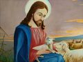 Картина Исус пастирът със стадото си, снимка 2