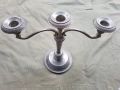 Посребрен свещник тройка, снимка 1