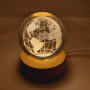 LED Светеща кристална топка/лампа, 3D сензорна - Планета Земя, снимка 1 - Настолни лампи - 45034910