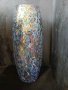 Стъклена ваза ръчно декорирана 26 см, снимка 3