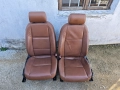 Предни седалки кафява кожа електрически за Ауди А6 ц6 4ф Audi A6 c6 4f, снимка 1