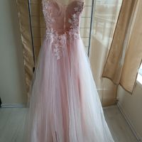Нежна розова бална рокля ХС/С, снимка 13 - Рокли - 45680637