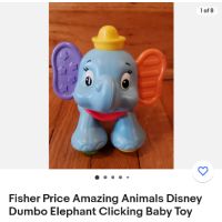 Бебешка играчка Fisher Price слонче Дисни Дъмбо , снимка 4 - Дрънкалки и чесалки - 45489942