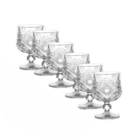 Комплект от 6 бр. чаши за вино със столчета за елегантно сервиране, снимка 1 - Чаши - 45034563