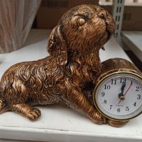 Статуетка куче часовник, снимка 2 - Декорация за дома - 45437172