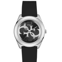 Guess - черен часовник с монограм на циферблата, снимка 3 - Дамски - 46064560