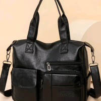 Голяма дамска чанта за ръка или рамо от високо качество екокожа, снимка 2 - Чанти - 45069565