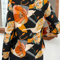 Дамска блуза с дълъг ръкав и флорален принт, снимка 2 - Блузи с дълъг ръкав и пуловери - 45034447