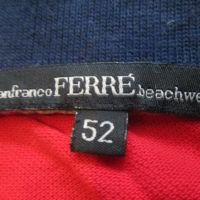Gianfranco FERRE червена тениска размер 52., снимка 2 - Тениски - 45593954