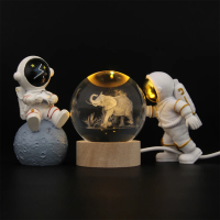 LED Светеща кристална топка/лампа, 3D сензорна - Слон, снимка 3 - Настолни лампи - 45036245