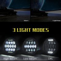 LED Фар 7 инча за вграждане на джип 12V, снимка 1 - Аксесоари и консумативи - 45754741