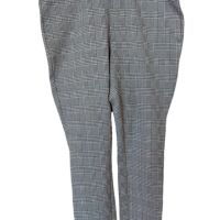 Дамски кариран панталон с цип H&M, 86% полиестер, 13% вискоза, XL, снимка 1 - Панталони - 45528523